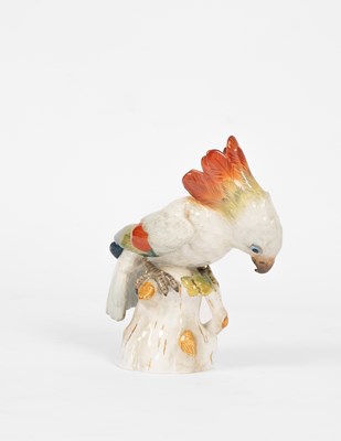 Lot 540 - A Dresden model of a cockatoo