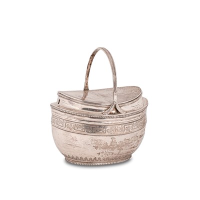 Lot 55 - A George III silver tea caddy