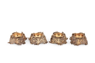 Lot 93 - A set of four German silver-gilt salts
