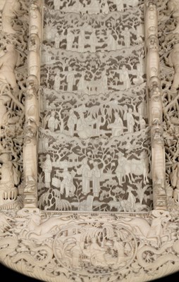 Lot 641 - A pair of carved ivory letter racks