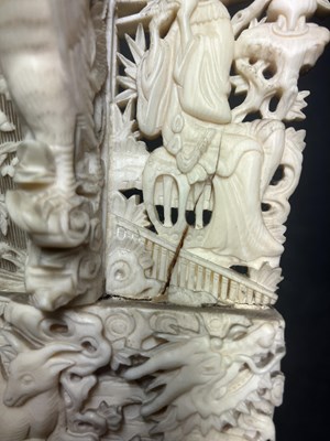 Lot 641 - A pair of carved ivory letter racks