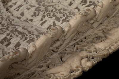 Lot 641 - A pair of carved ivory letter racks