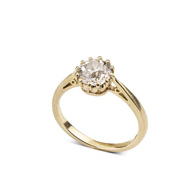 Lot 153 - A yellow gold and diamond solitaire ring