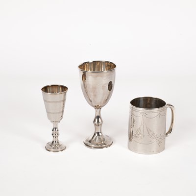 Lot 22 - A silver kiddush cup