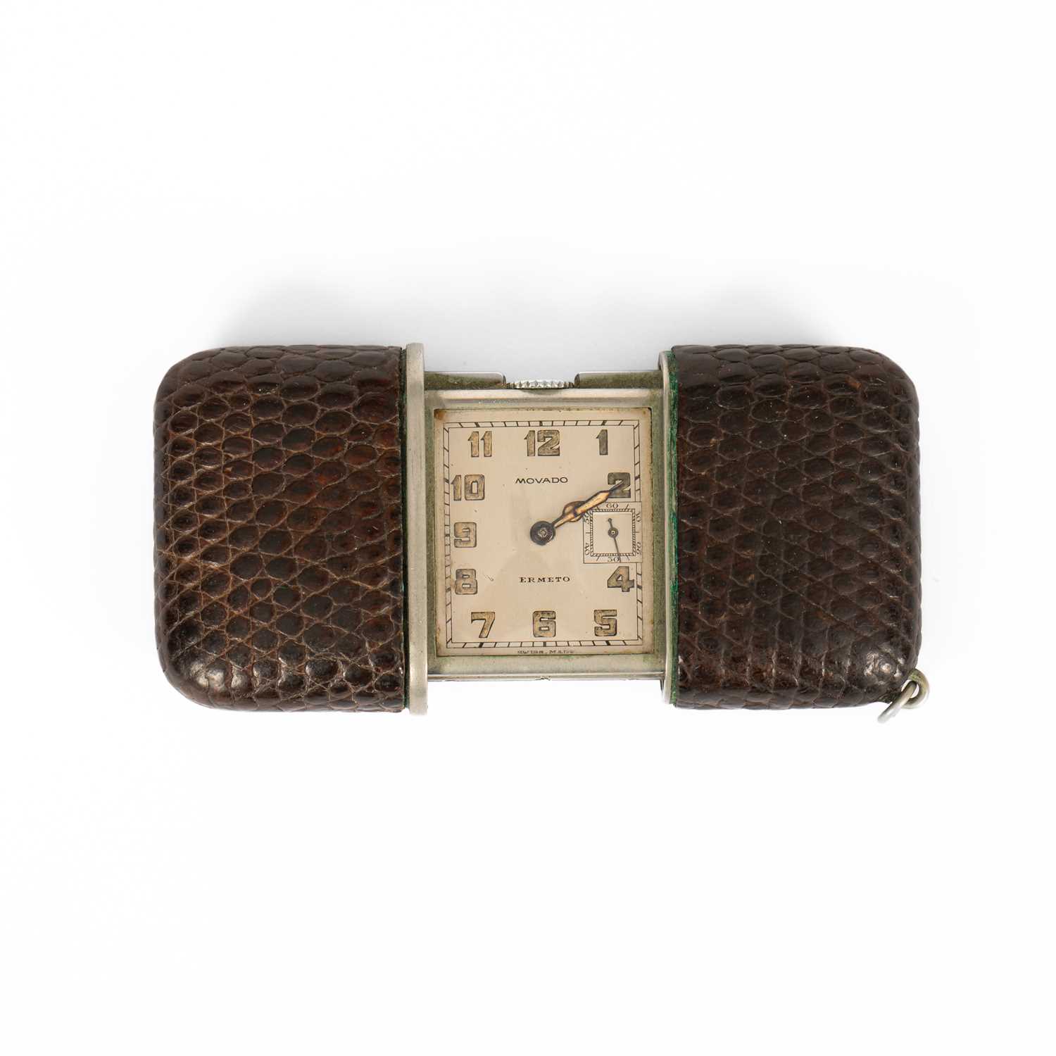 Lot 20 - A Movado Ermeto travelling timepiece