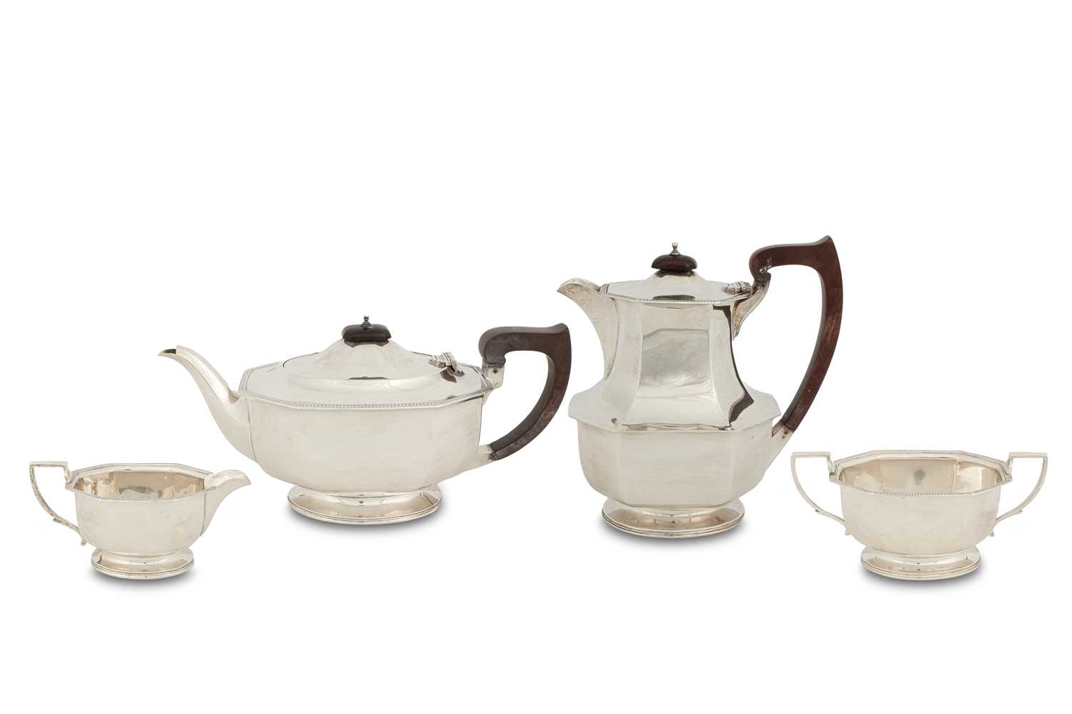 Lot 29 - A four-piece silver tea set
