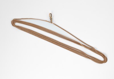 Lot 133 - A Victorian yellow metal guard chain