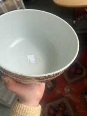 Lot 623 - A Chinese iron red decorated bowl