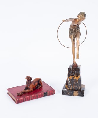 Lot 521 - An Art Deco style spelter figure of a dancer
