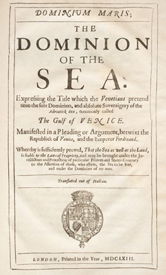 Lot 614 - Selden (John) Mare Clausum; The Right and Dominion of the Sea