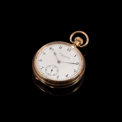 Lot 179 - A 9ct gold cased open-faced pocket watch