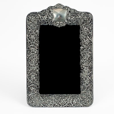Lot 49 - An Edwardian silver framed easel-back mirror