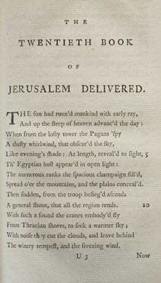 Lot 254 - Tasso (Torquato) Jerusalem Delivered; An Heroic Poem