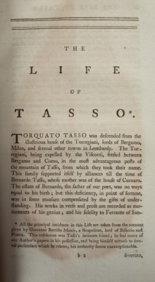 Lot 254 - Tasso (Torquato) Jerusalem Delivered; An Heroic Poem