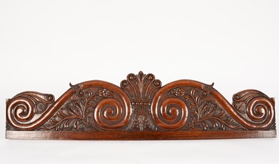Lot 611 - An Anglo Indian goncalo alves carved back plate