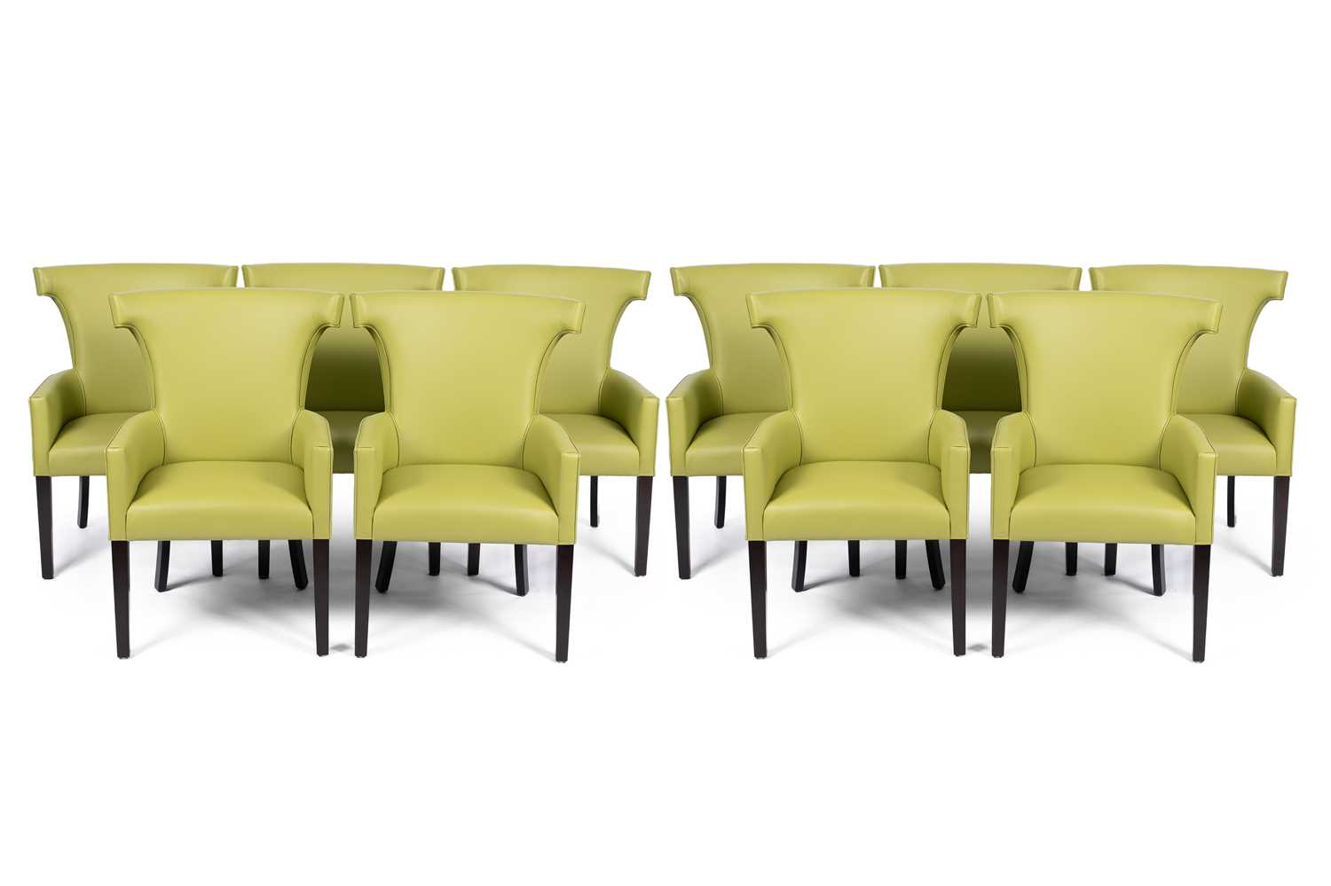 Lot 138 - Ten klismos style dining chairs