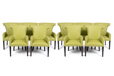 Lot 138 - Ten klismos style dining chairs