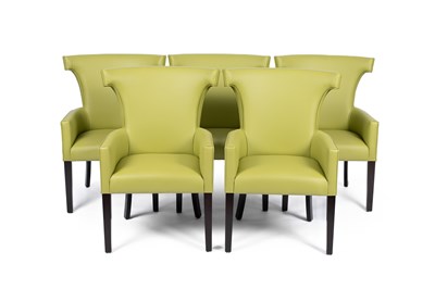 Lot 138 - Ten klismos style dining chairs
