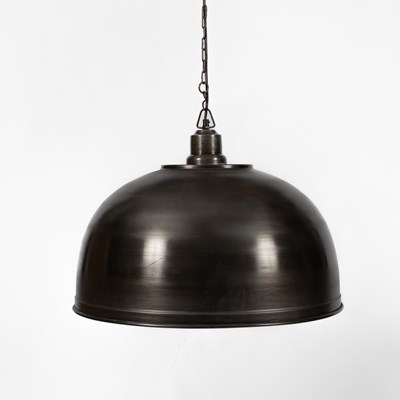 Lot 147 - Industville, a black and rose gold dome pendant light