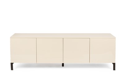 Lot 132 - A Contemporary white lacquered low cabinet