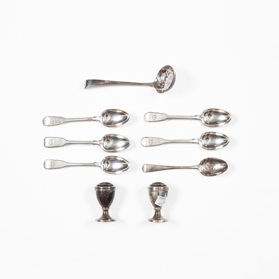 Lot 71 - A small quantity of Georgian and later flatware