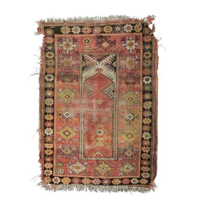 Lot 751 - A Milas prayer rug