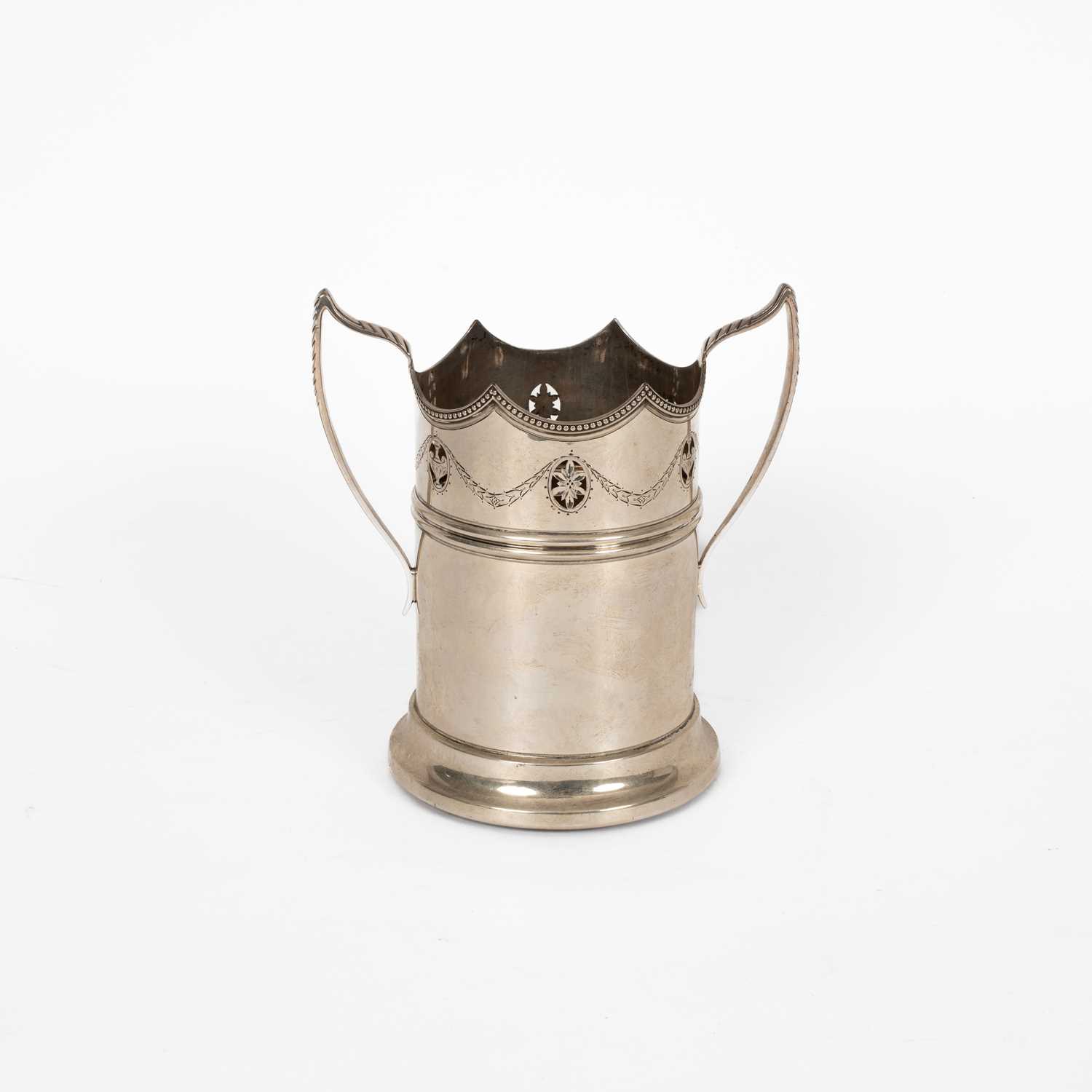 Lot 57 - A silver wine bottle holder