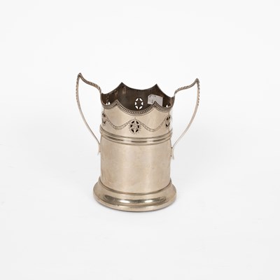 Lot 57 - A silver wine bottle holder