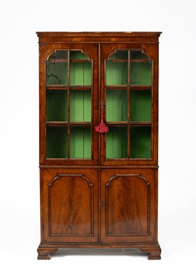 Lot 187 - An 18th Century style walnut display cabinet