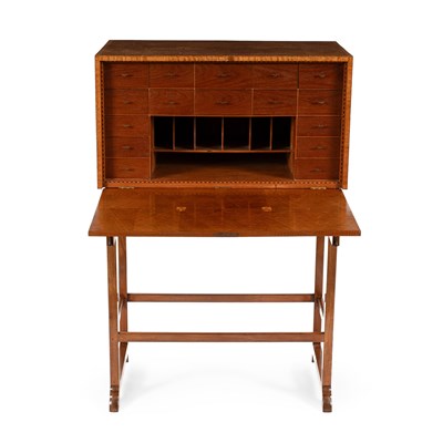 Lot 124 - Ernest Gimson (1864-1919) A writing cabinet on stand