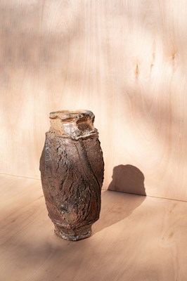 Lot 382 - A large stoneware cut-sided vessel