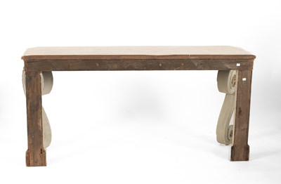 Lot 26 - A pair of Regency style painted console tables