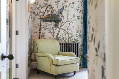 Lot 45 - An upholstered armchair