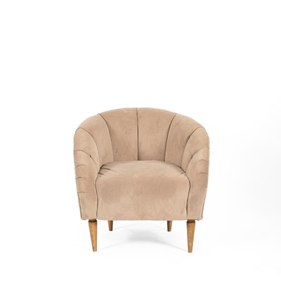 Lot 47 - A grey upholstered tub chair