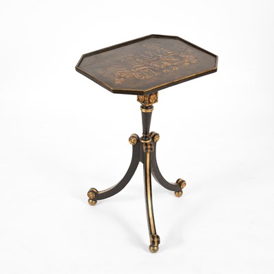 Lot 39 - A Regency ebonised tripod table