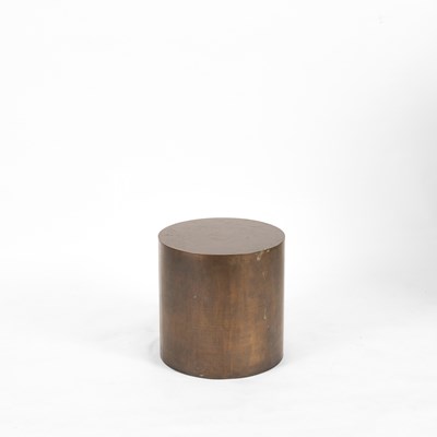 Lot 66 - A cylindrical metallic plinth