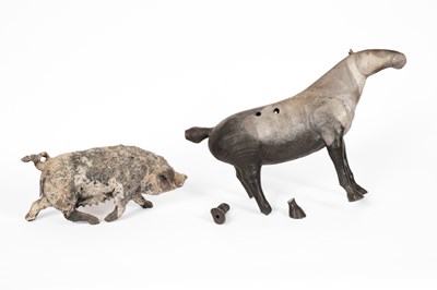 Lot 400 - A studio pottery pig