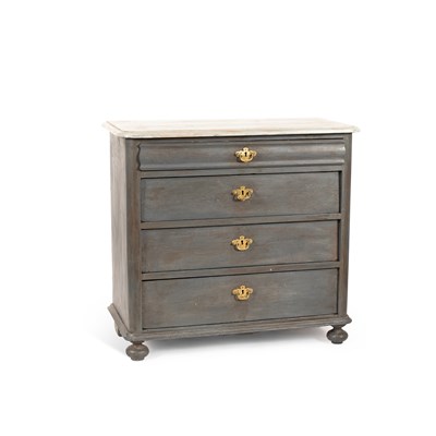 Lot 55 - A painted pine chest