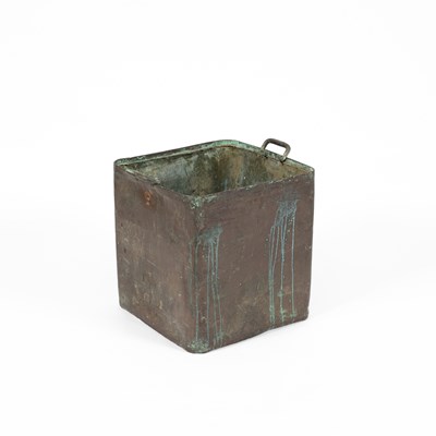 Lot 40 - A copper log bin