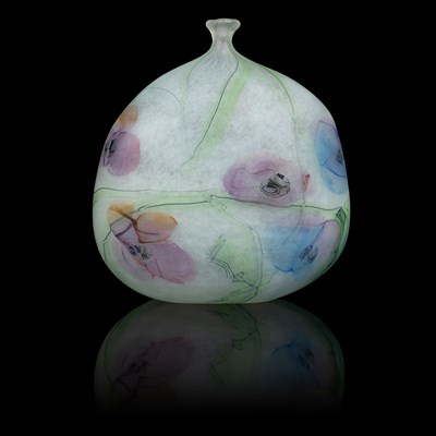Lot 482 - Peter Layton (born 1937) a frosted glass vase