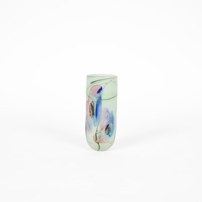 Lot 487 - Peter Layton (born 1937) a frosted cylindrical glass vase