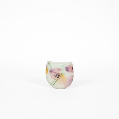 Lot 489 - Peter Layton (born 1937) a frosted glass vessel