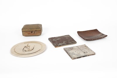 Lot 413 - Two studio pottery tiles