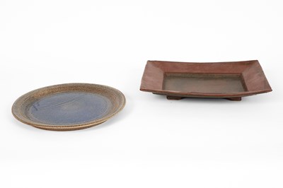 Lot 414 - A studio pottery plate