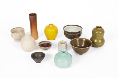 Lot 411 - Eleven small studio pottery vases and bowls