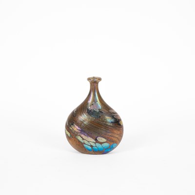 Lot 473 - Siddy Langley (born 1955) an iridescent glass vase
