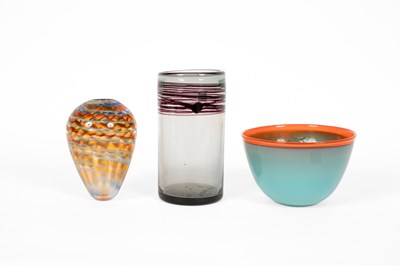 Lot 477 - A Holmegaard smoky glass vase