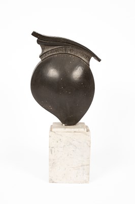 Lot 439 - An abstract bronze effect sculptural vessel