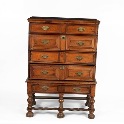 Lot 83 - A 17th Century fruit wood chest