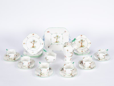 Lot 1190 - A Shelley Crabtree pattern coffee service